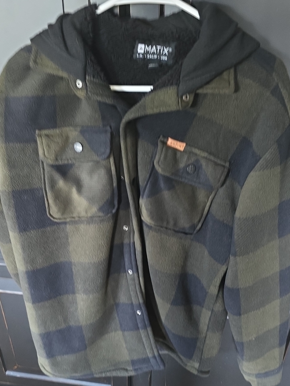 Matix Black Sherpa-Lined Hooded Jacket